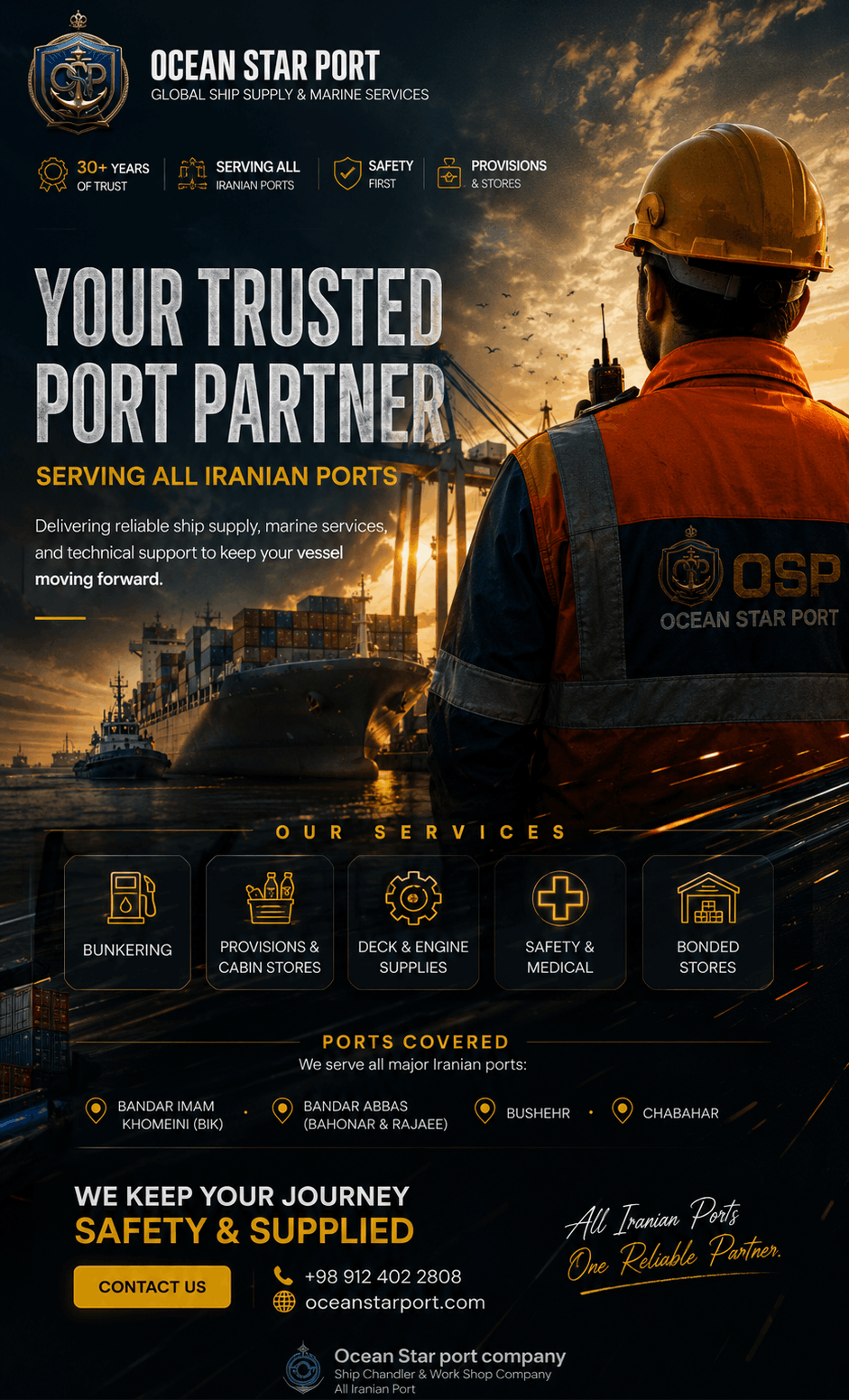 Ship Chandler & Work Shop Company, All Iranian Ports