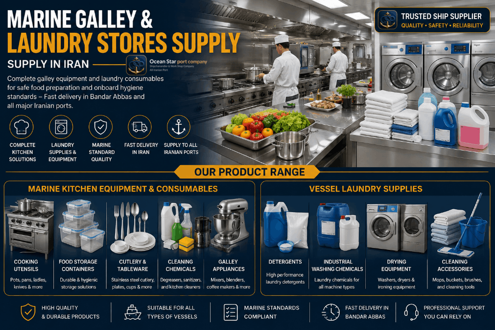 Marine Galley & Laundry Stores Supply in Iran